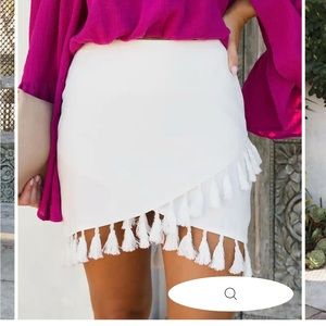Vici Collection Wrap Tassel Skirt